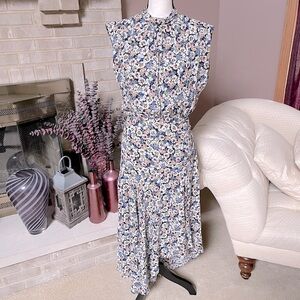 VERONICA BEARD Anuli Silk Dress - Black Floral Print